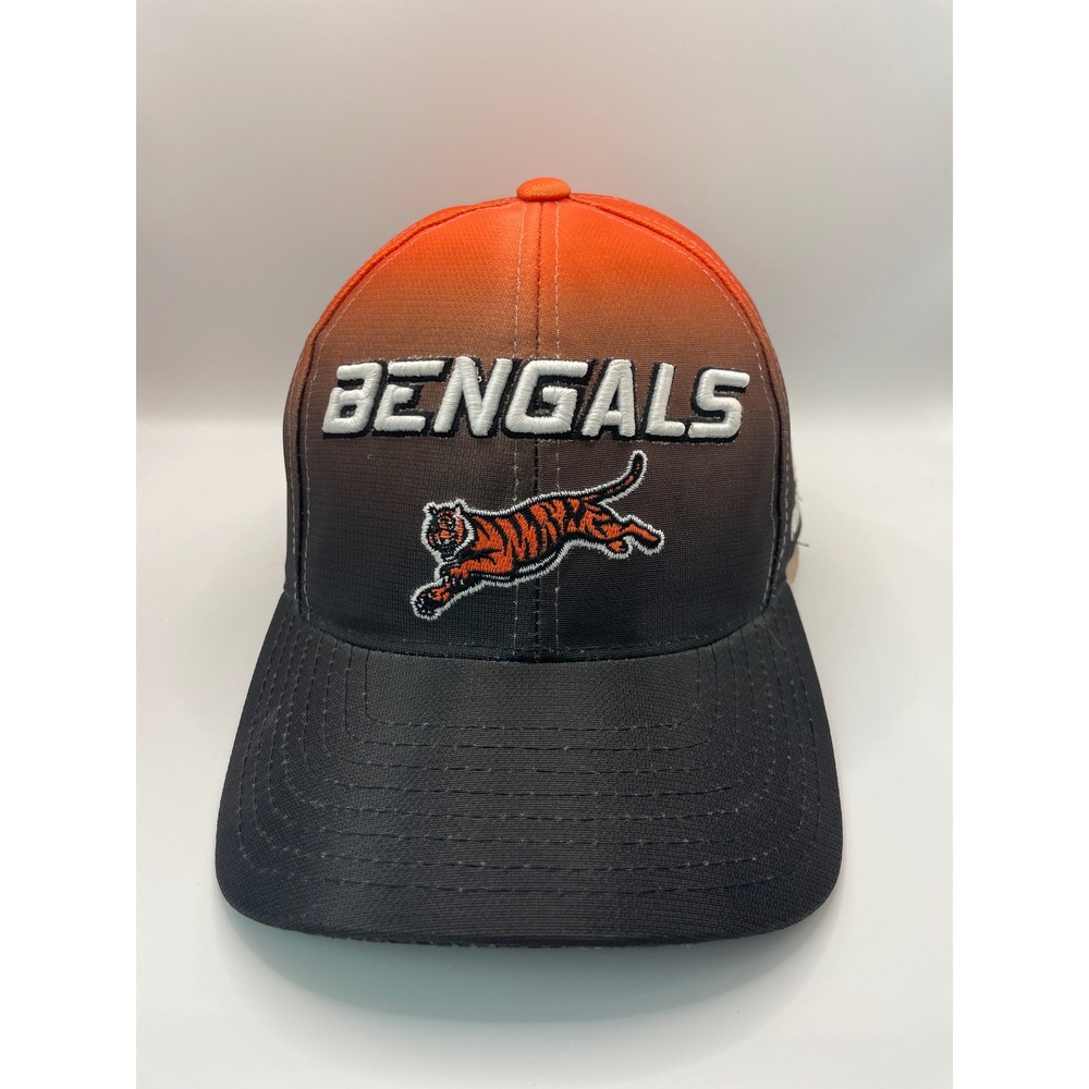 Vintage Cincinnati Bengals Puma NFL Pro Line Hat Orange Black Gradient Fade Cap